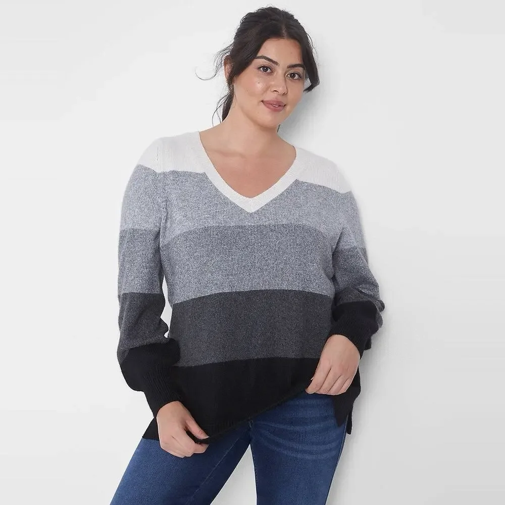 NEW Lane Bryant Classic V-Neck Tunic Pullover Sweater size 22/24